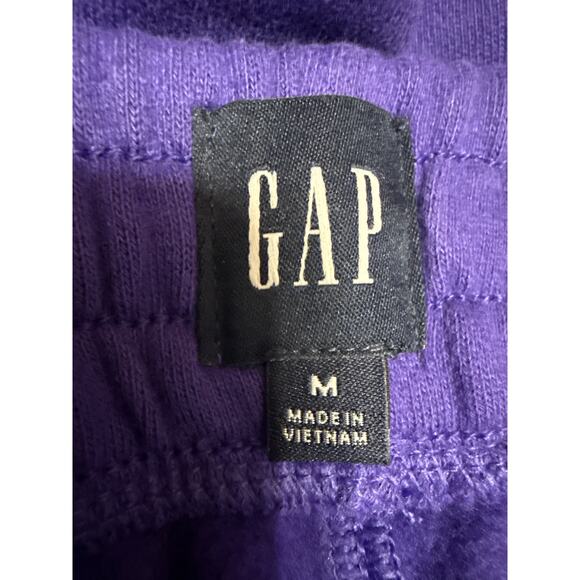 Gap Women's Purple Drawstring Fleece Drawstring Tapered Jogger Sweatpants Size M - Picture 4 of 5